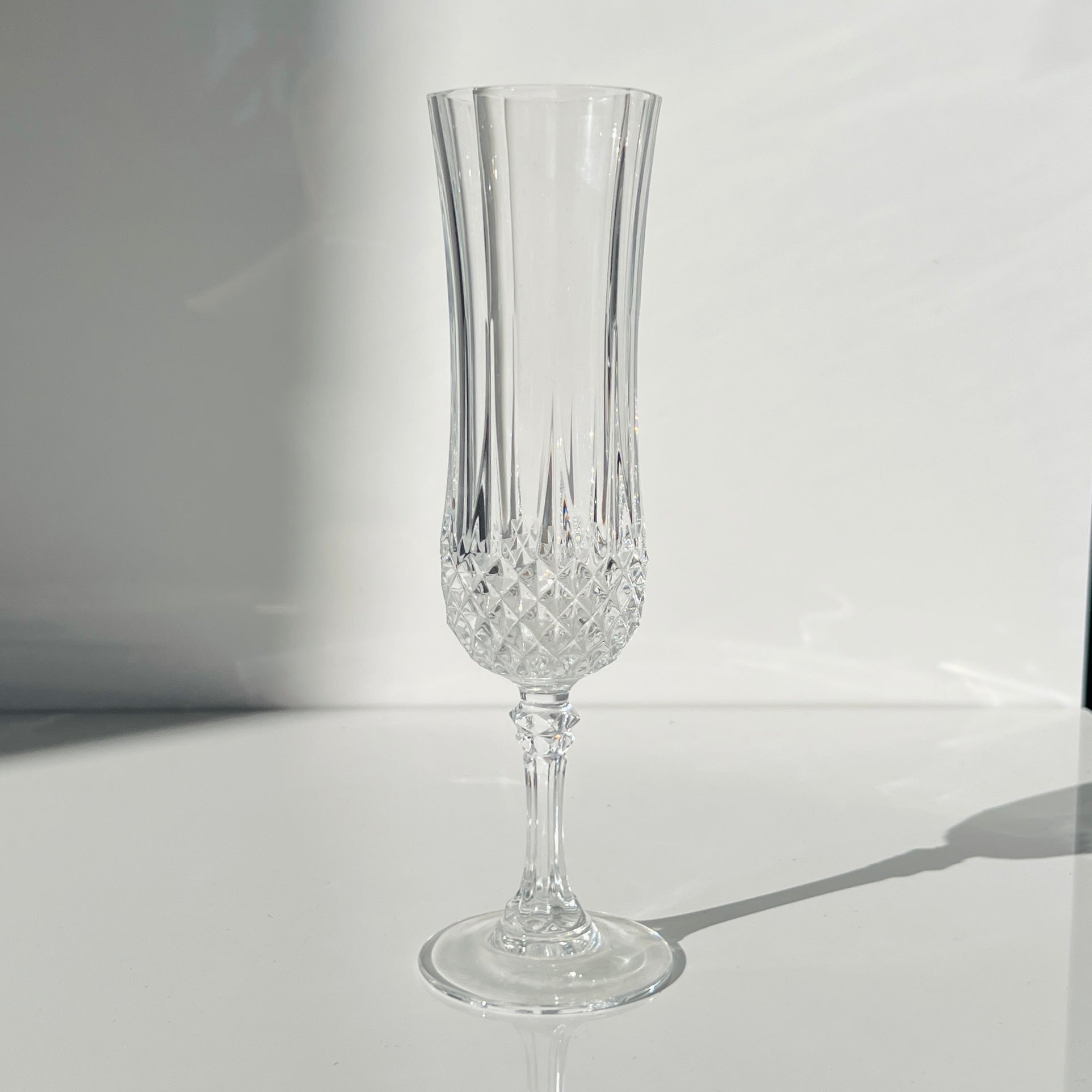 Crystal Champagne Flutes, Set of 12, Crystal Glasses, Fine Dining